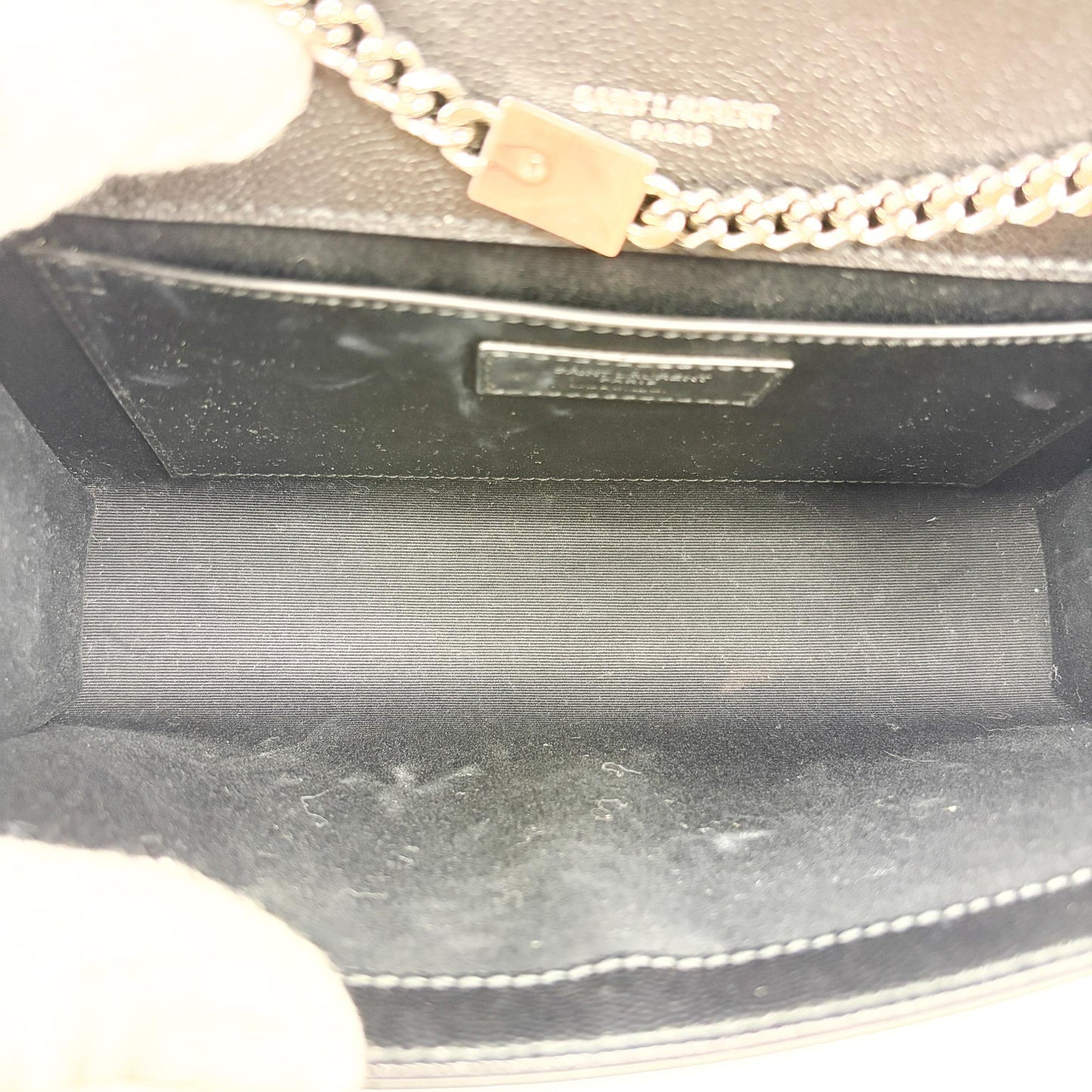 Saint Laurent Medium Kate Shoulder Bag Black with Silver Hardware