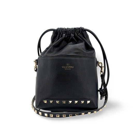 Valentino Garavani Rockstud Small Bucket Bag Black