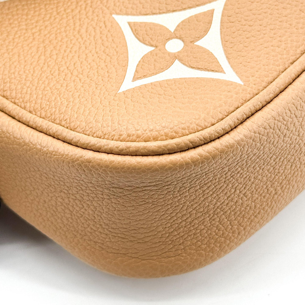 Louis Vuitton Bicolor Monogram Empreinte Wallet-on-Strap Ibi Cognac