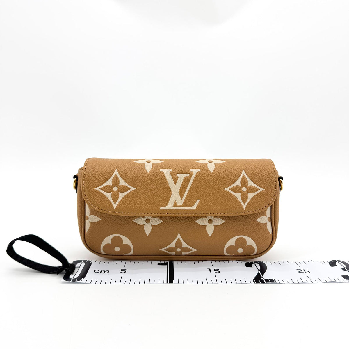 Louis Vuitton Bicolor Monogram Empreinte Wallet-on-Strap Ibi Cognac