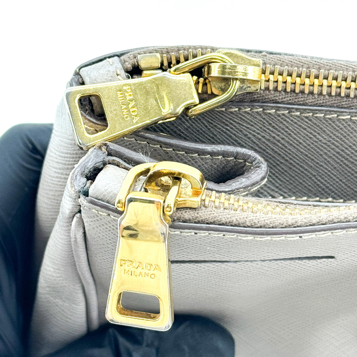 Prada Saffiano Galleria Bag Medium Grey