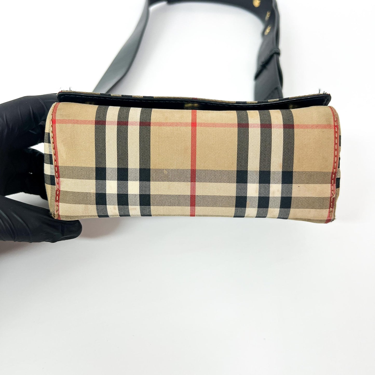 Burberry Vintage Check Note Crossbody Bag Archive Beige