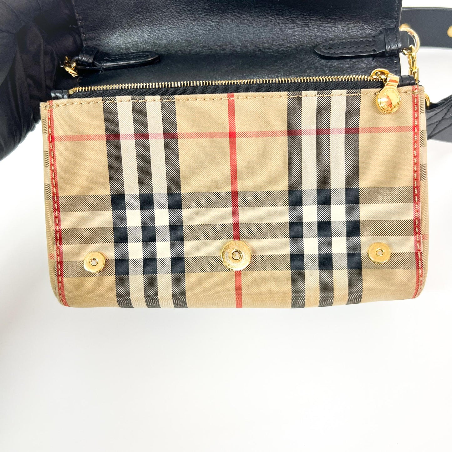 Burberry Vintage Check Note Crossbody Bag Archive Beige