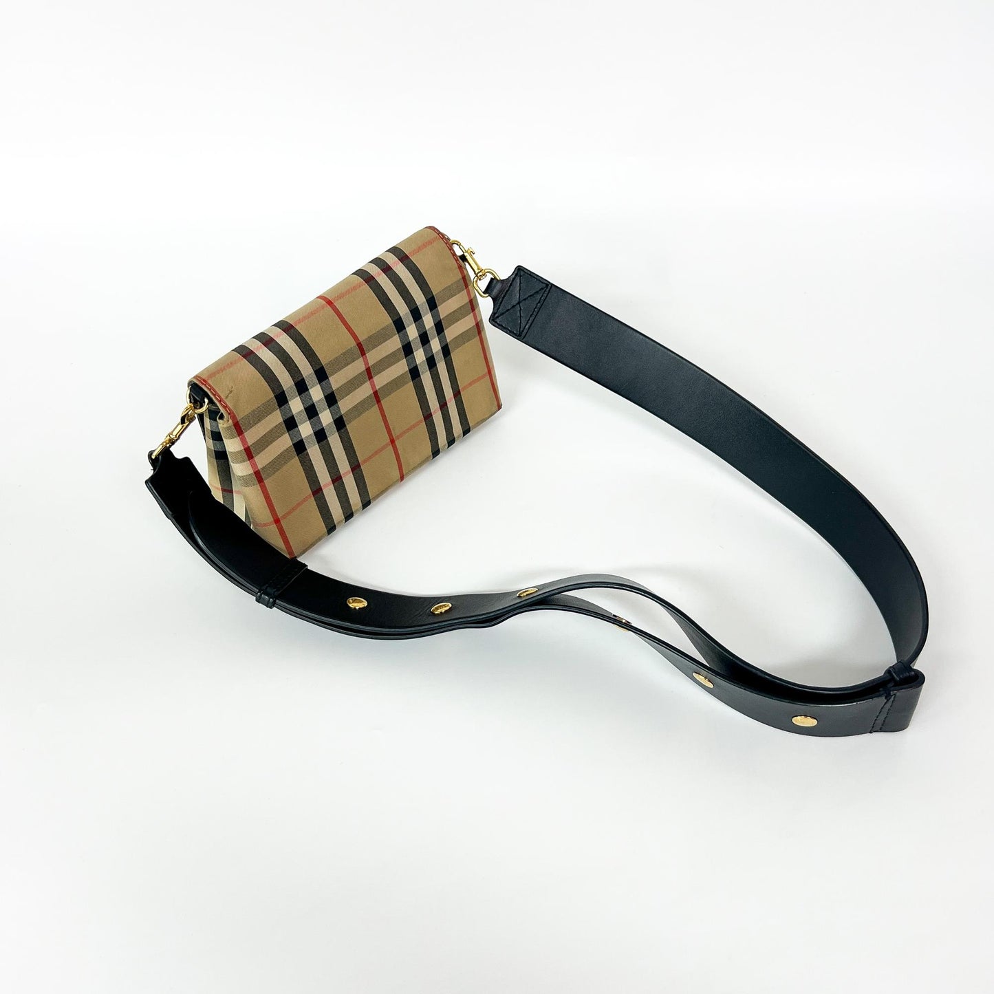 Burberry Vintage Check Note Crossbody Bag Archive Beige