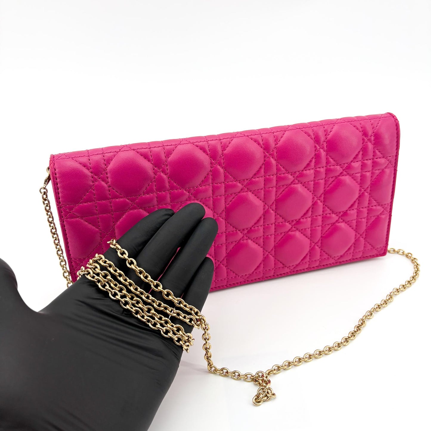 Dior Lady Dior Chain Pouch Pink