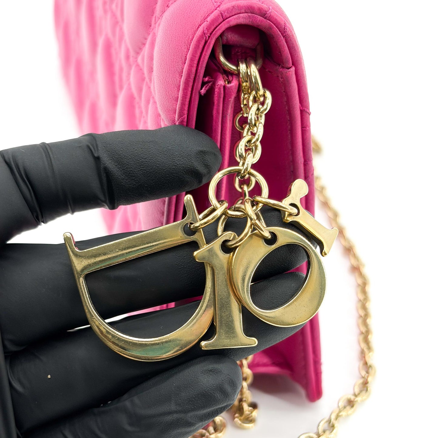 Dior Lady Dior Chain Pouch Pink