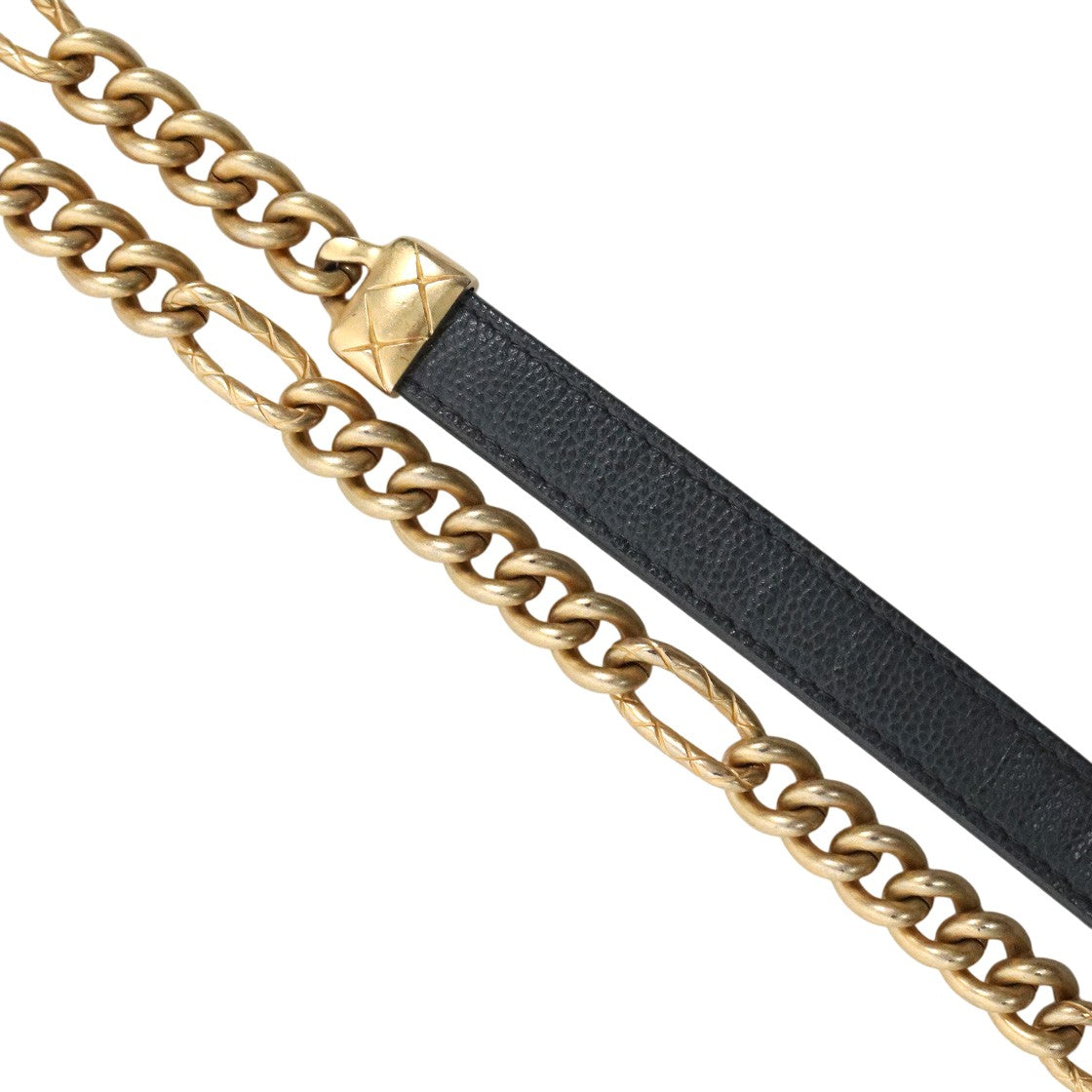 Chanel Dark Gray Caviar WOC with Built-in Chip