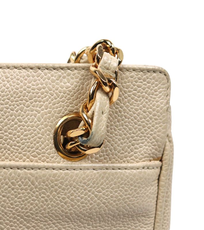 Chanel Beige Triple CC Chain Shoulder Bag