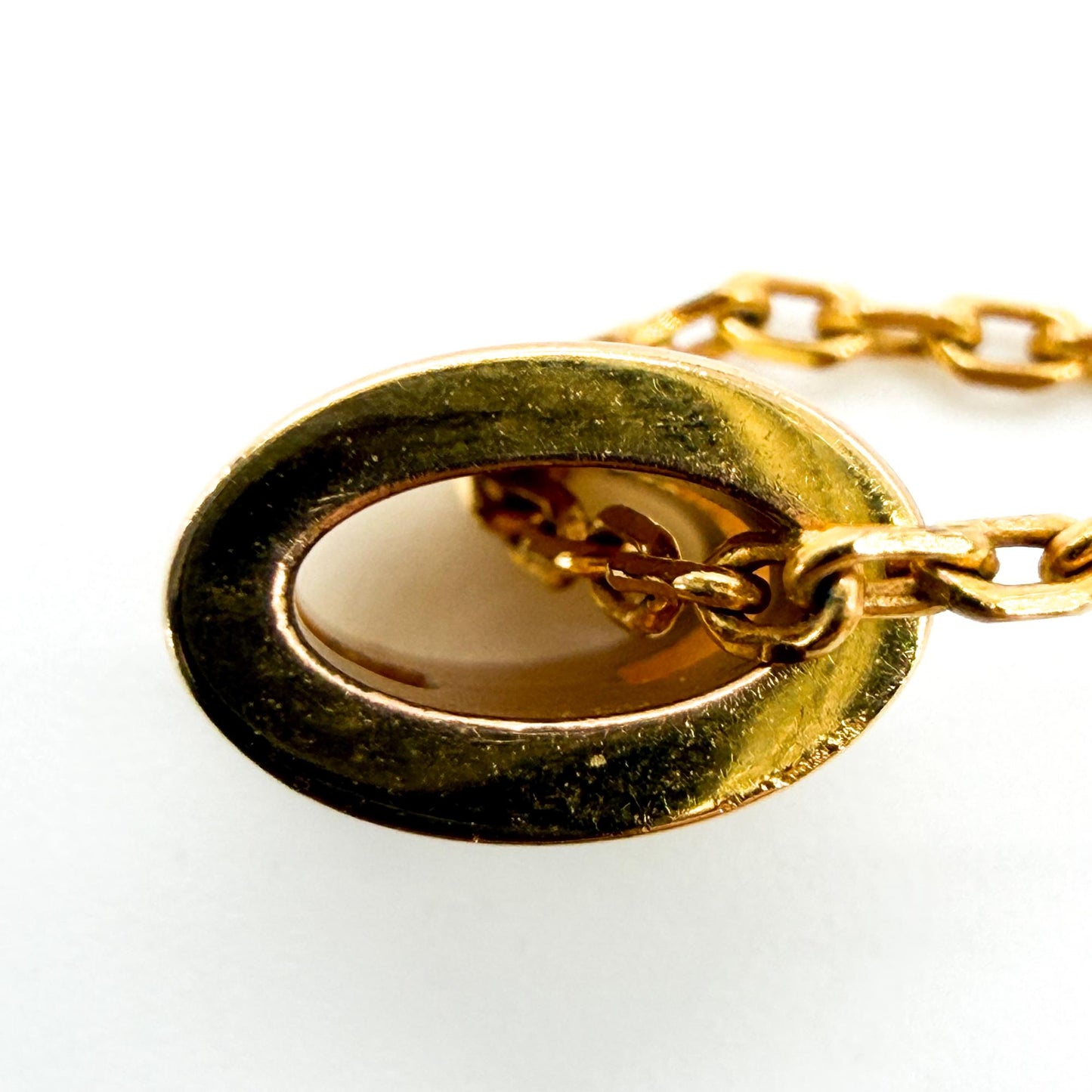 Hermès Pop H Pendant Necklace Gold White