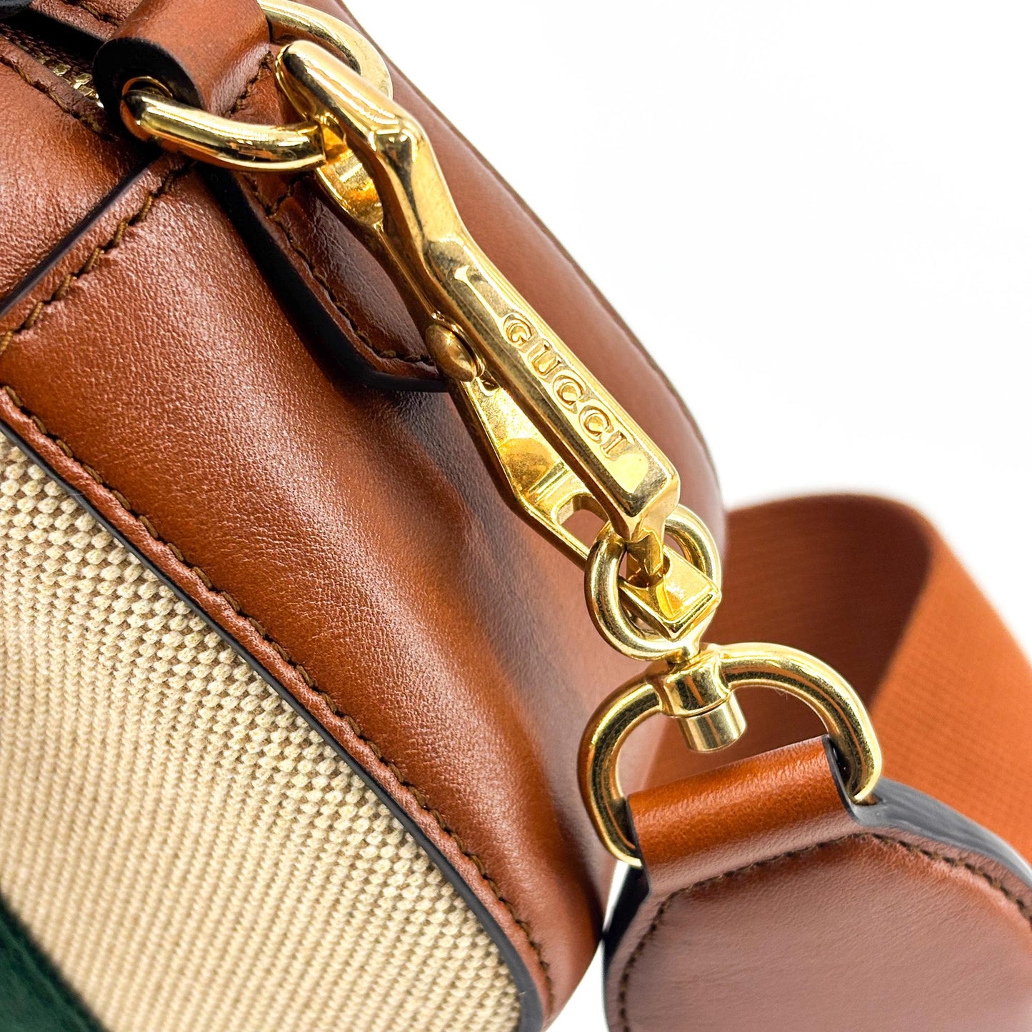 Gucci Ophidia Small Web Canvas Camera Bag Brown