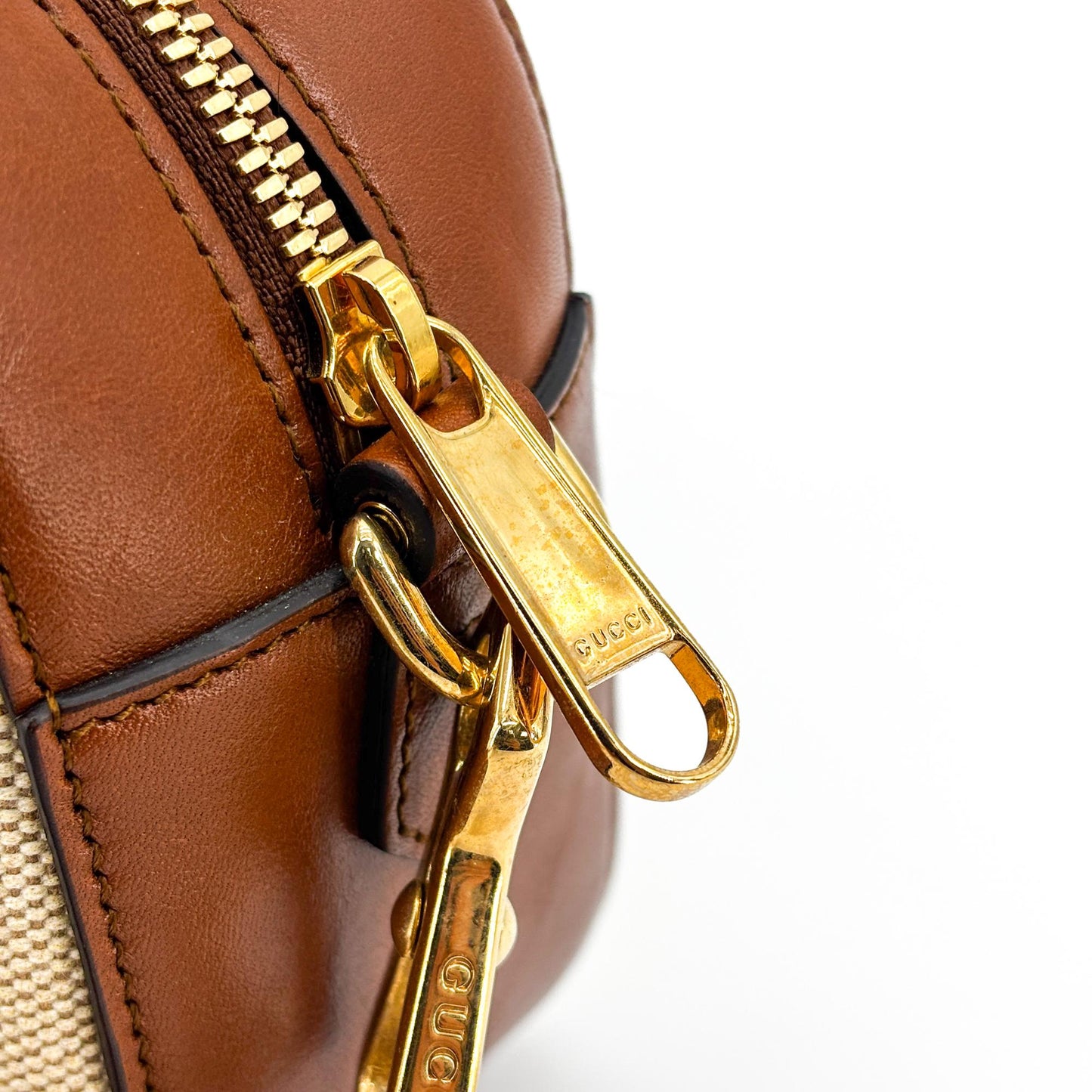 Gucci Ophidia Small Web Canvas Camera Bag Brown
