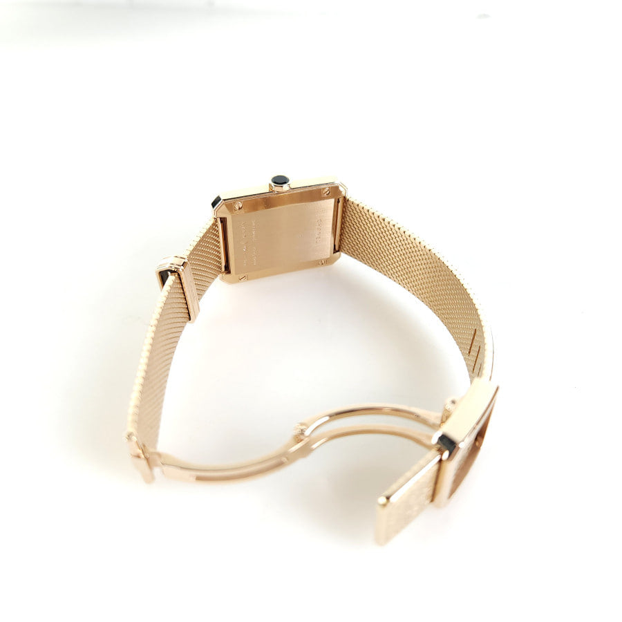 Medium Boyfriend 18K Diamond Tweed Strap Watch