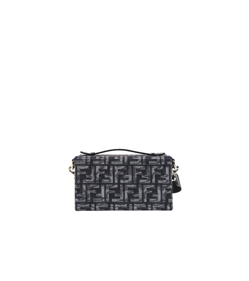 Fendi Black Zucca Baguette Trunk Crossbody Bag