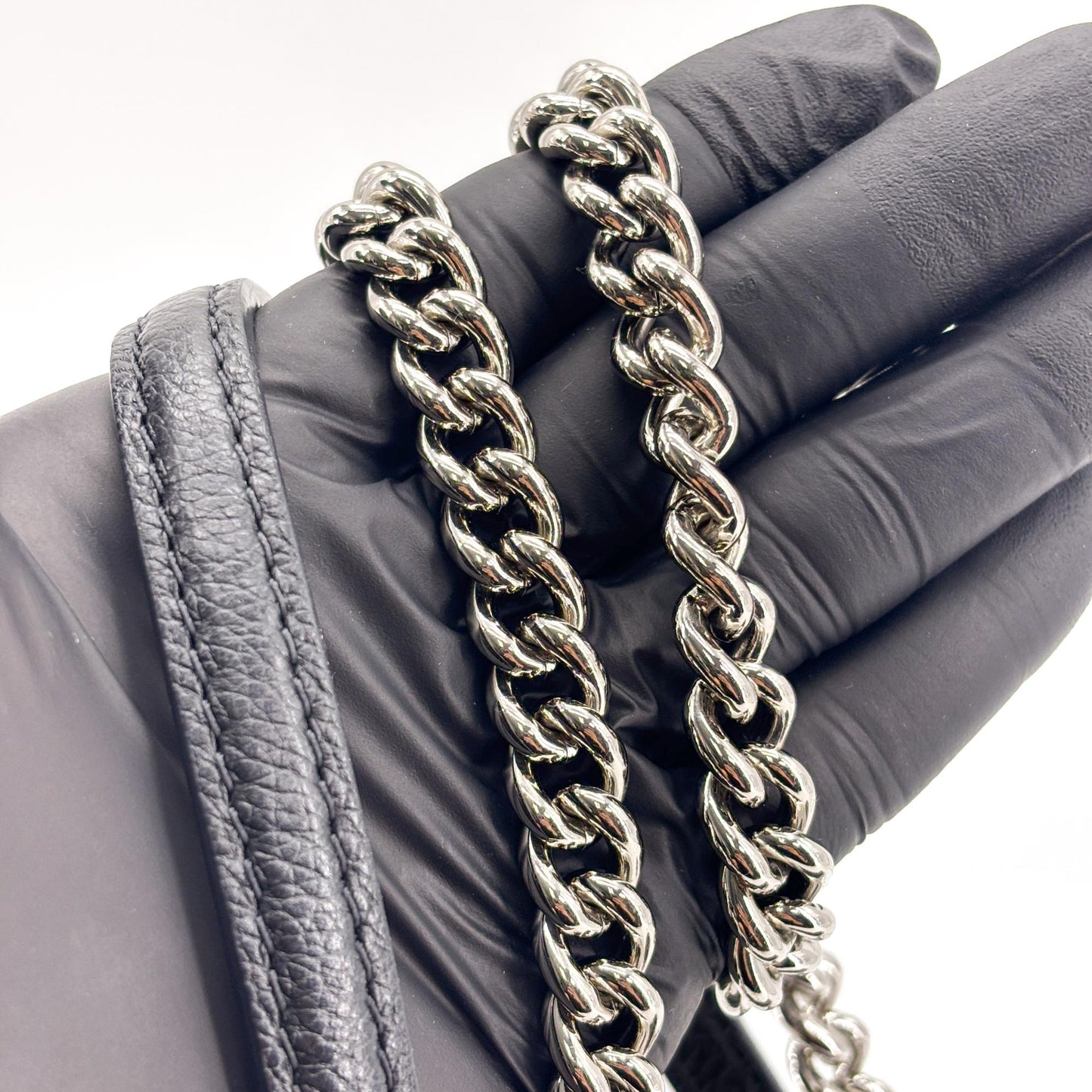 Louis Vuitton Lockme II BB Black Silver Hardware