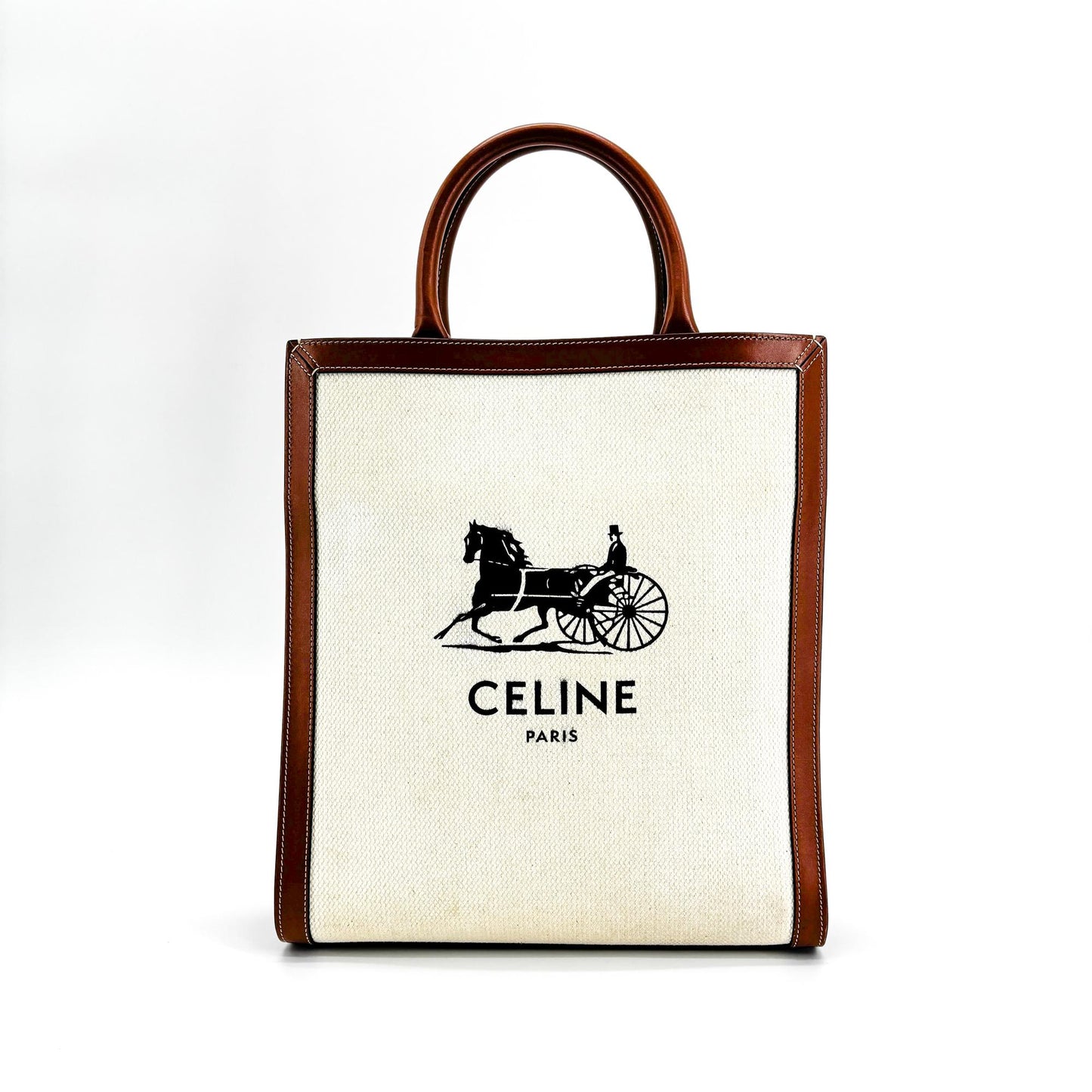 Sac fourre-tout Cabas Hermès Vintage en toile et cuir Barenia