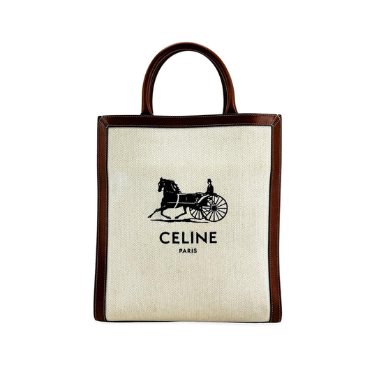 Hermès Vintage Toile Canvas Barenia Leather Cabas Tote Bag