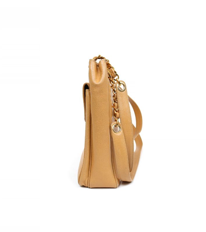 Chanel Beige CC Pocket Chain Shoulder Bag