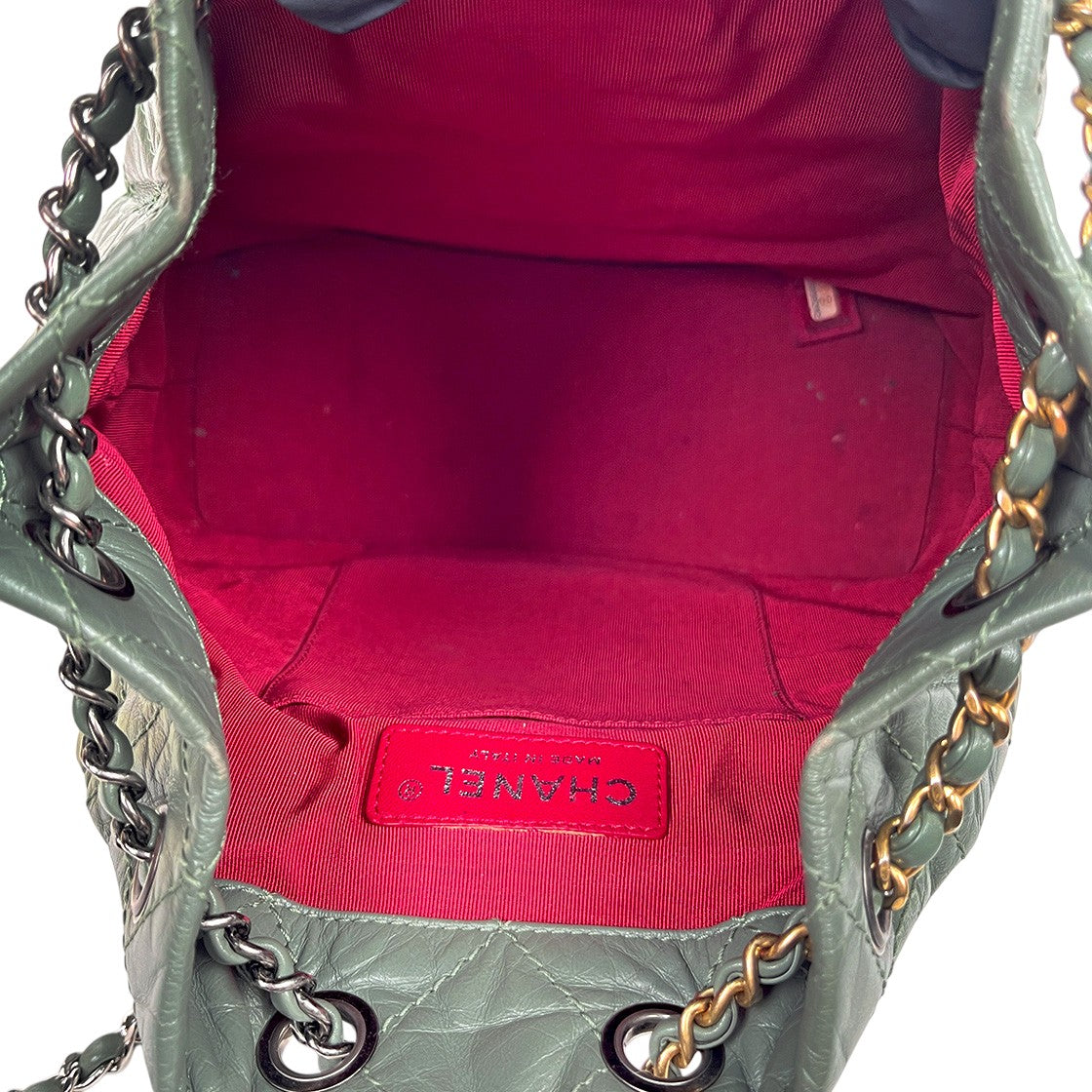 Chanel Green Gabrielle Backpack
