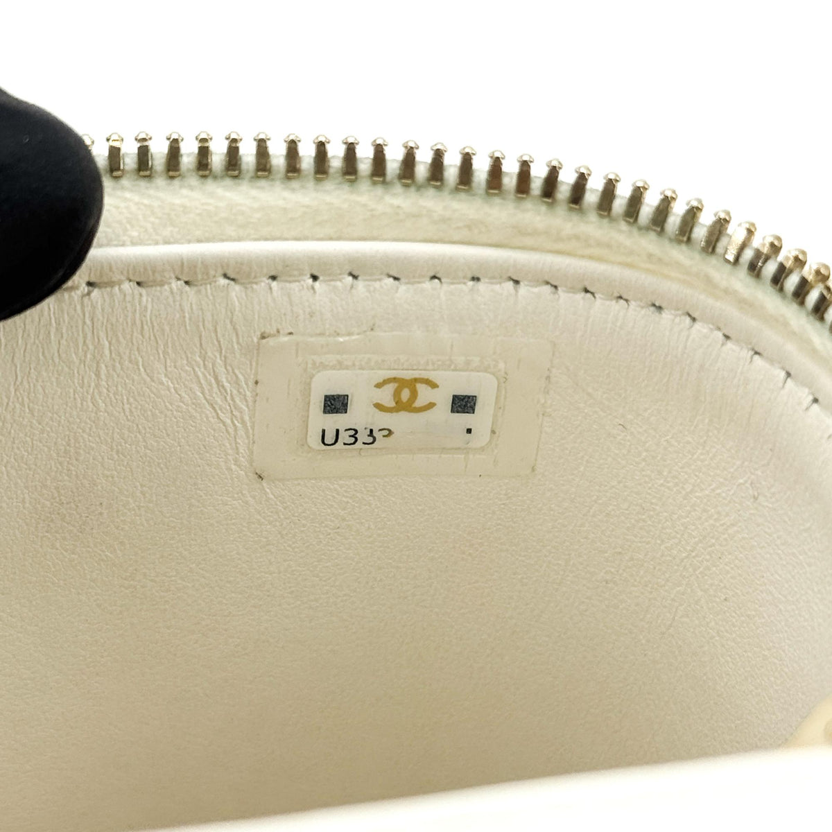 Chanel Classic Mini Chain Vanity Bag Caviar Gold Hardware White
