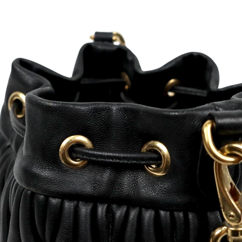 Miu Miu Black Materasse Bucket Bag