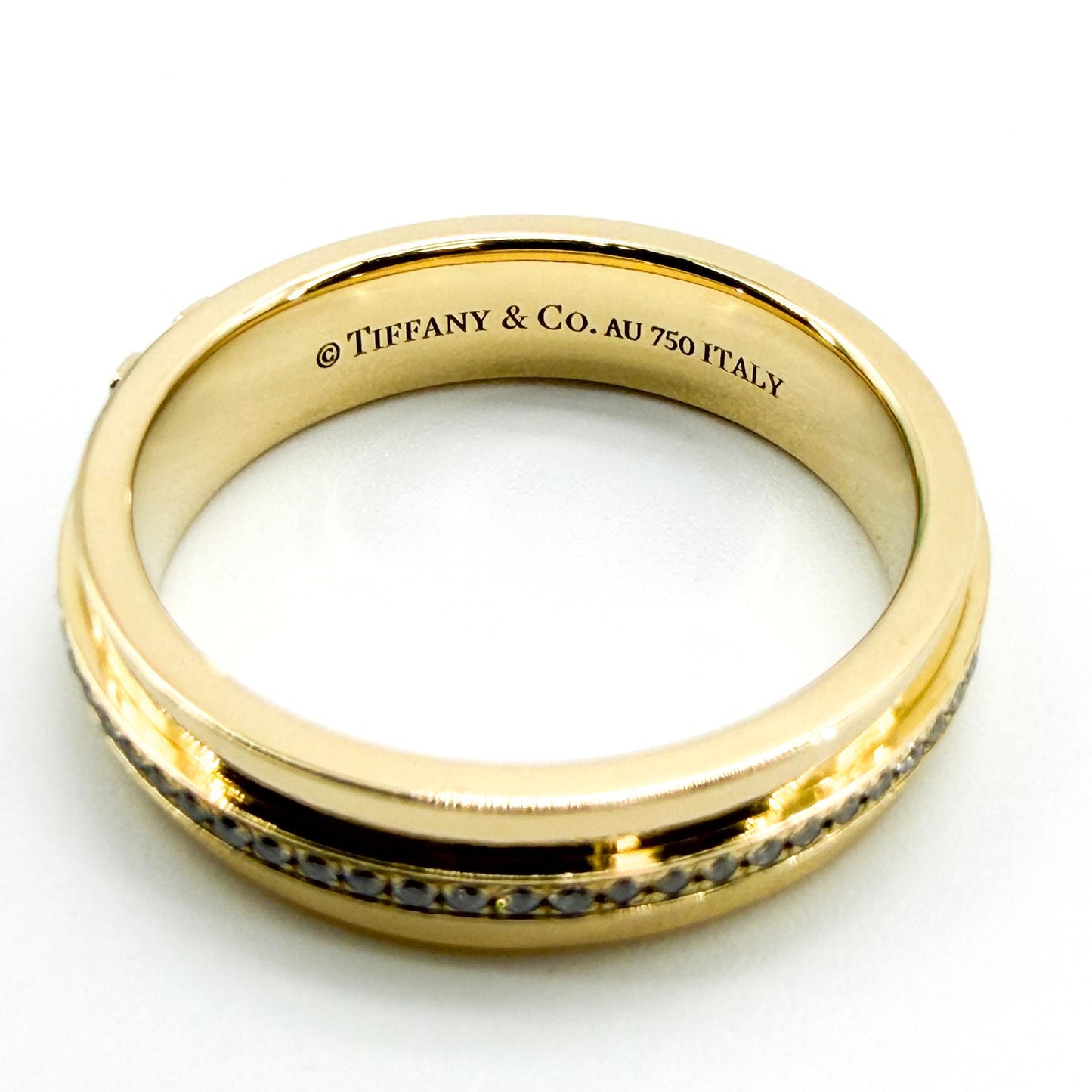 Tiffany T Two Ring 18K Yellow Gold Diamond