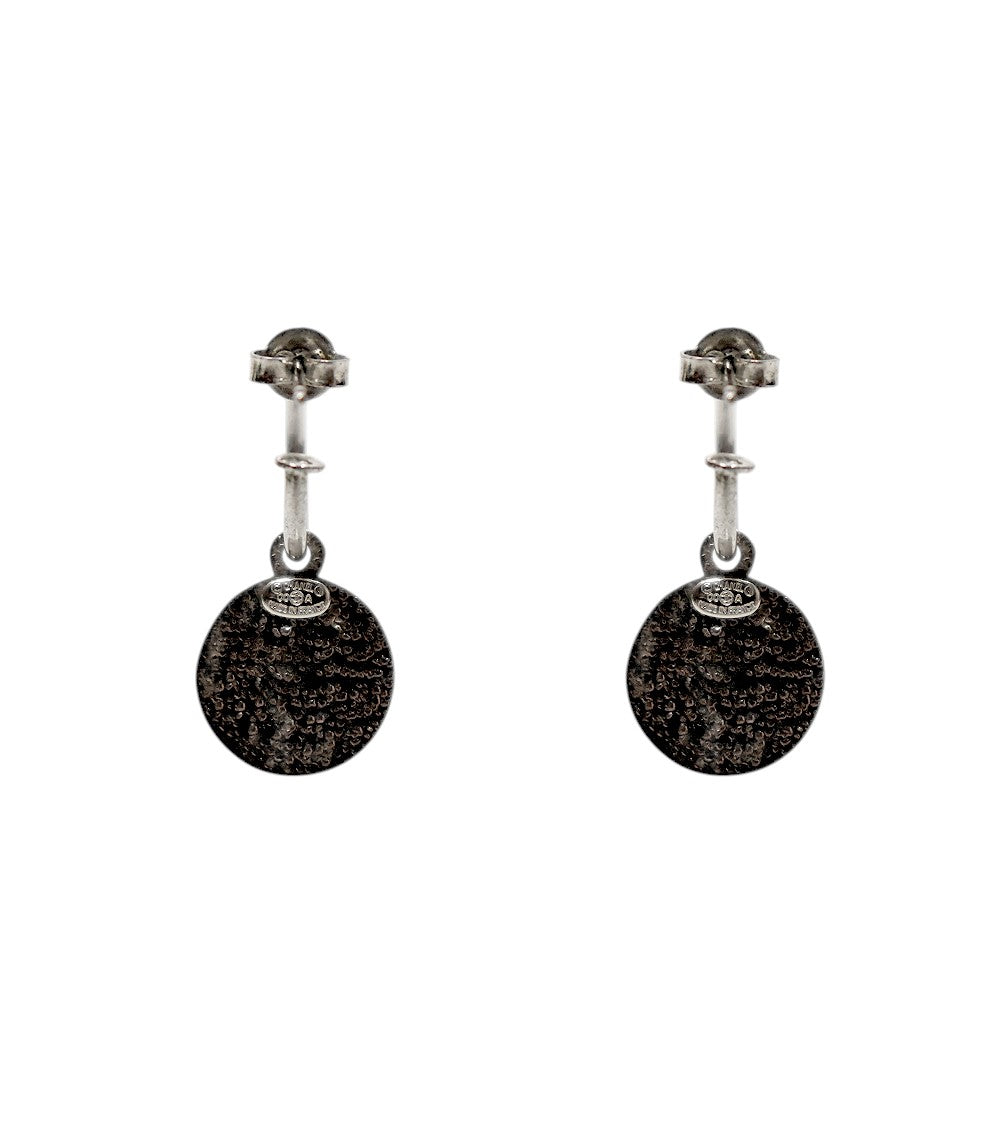 Chanel Round CC Silver Earrings