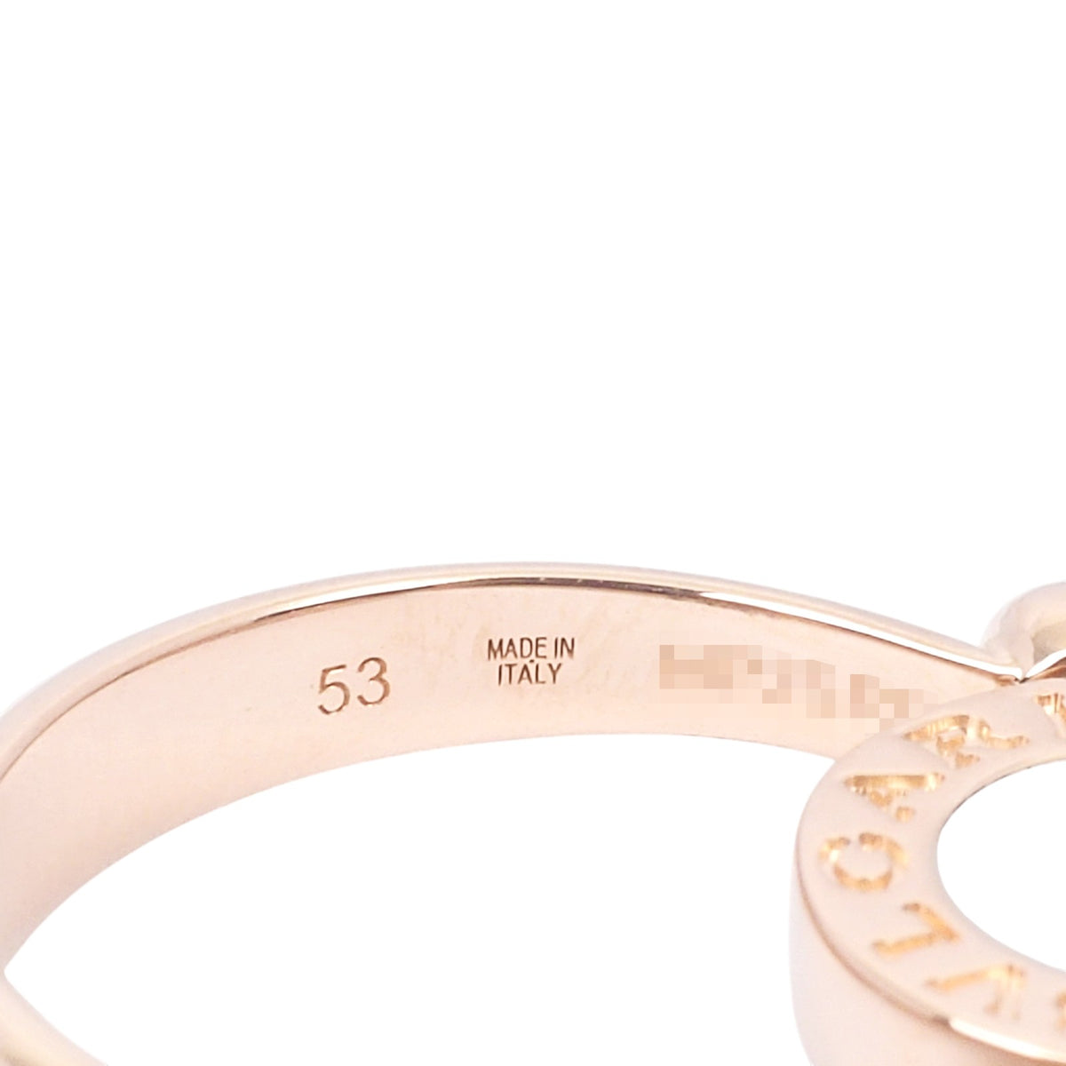 Bulgari 350540 Rose Gold BB Pearl Diamond Flip Ring