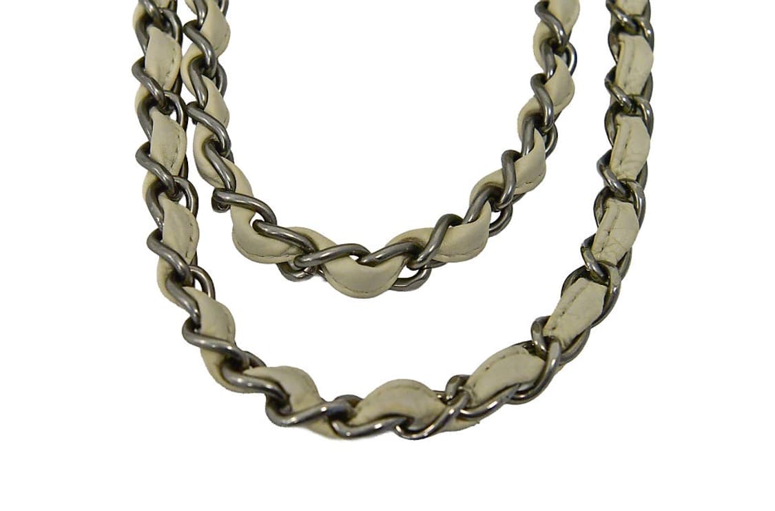 Chanel White CC Chain Shoulder Bag