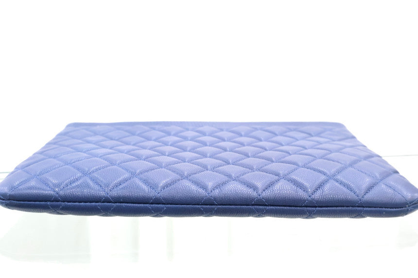 Boy New Medium Navy Gold Hardware Clutch