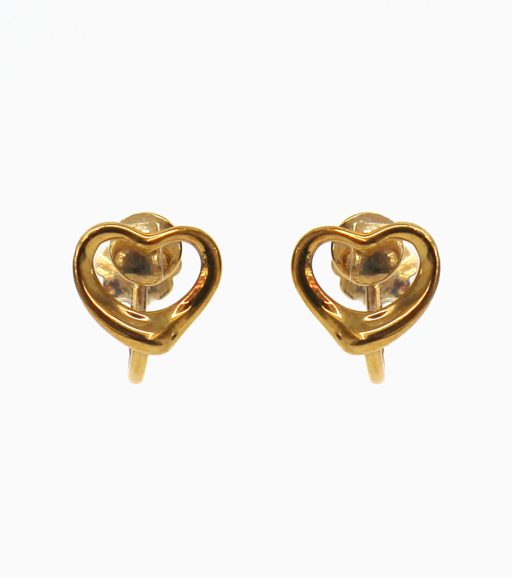 Tiffany & Co Open Heart Gold Earrings