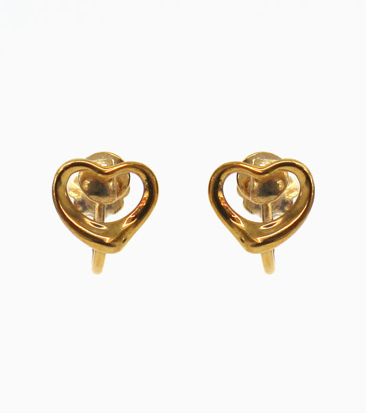 Tiffany & Co Open Heart Gold Earrings