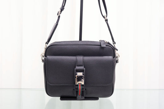 Web Loop Detail Small Crossbody Bag Black 816751