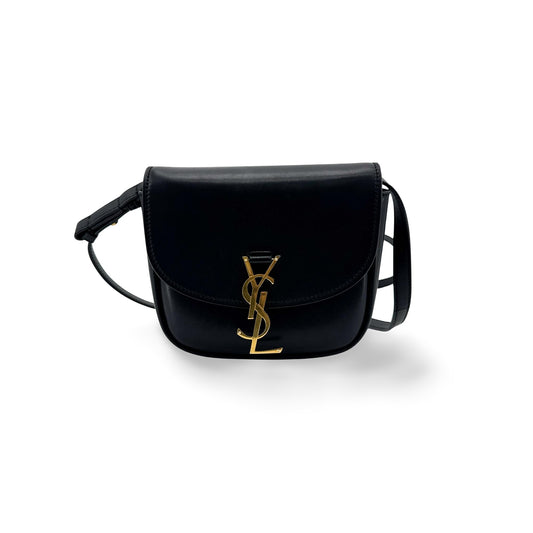 Saint Laurent Kaia Small Satchel Bag Black Gold Hardware