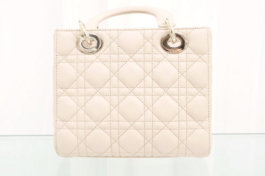 Lady Bag Small Lambskin Tote Shoulder Bag Beige m0538ocea m84p