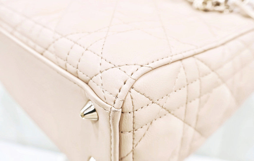 Lady Bag Small Lambskin Tote Shoulder Bag Beige m0538ocea m84p