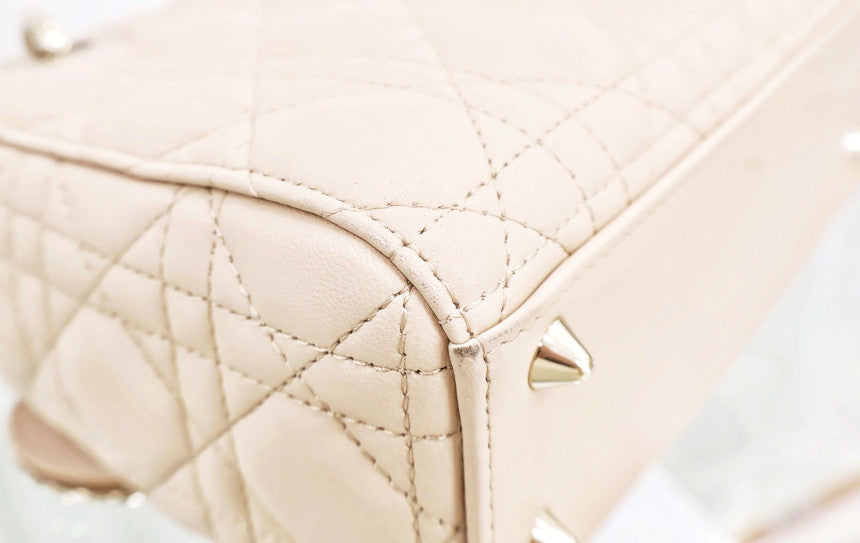 Lady Bag Small Lambskin Tote Shoulder Bag Beige m0538ocea m84p