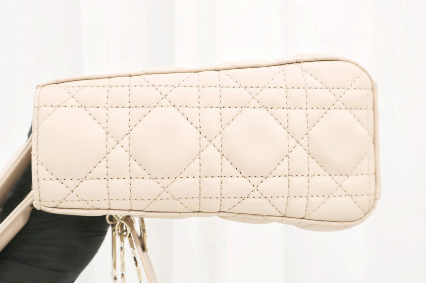 Lady Bag Small Lambskin Tote Shoulder Bag Beige m0538ocea m84p