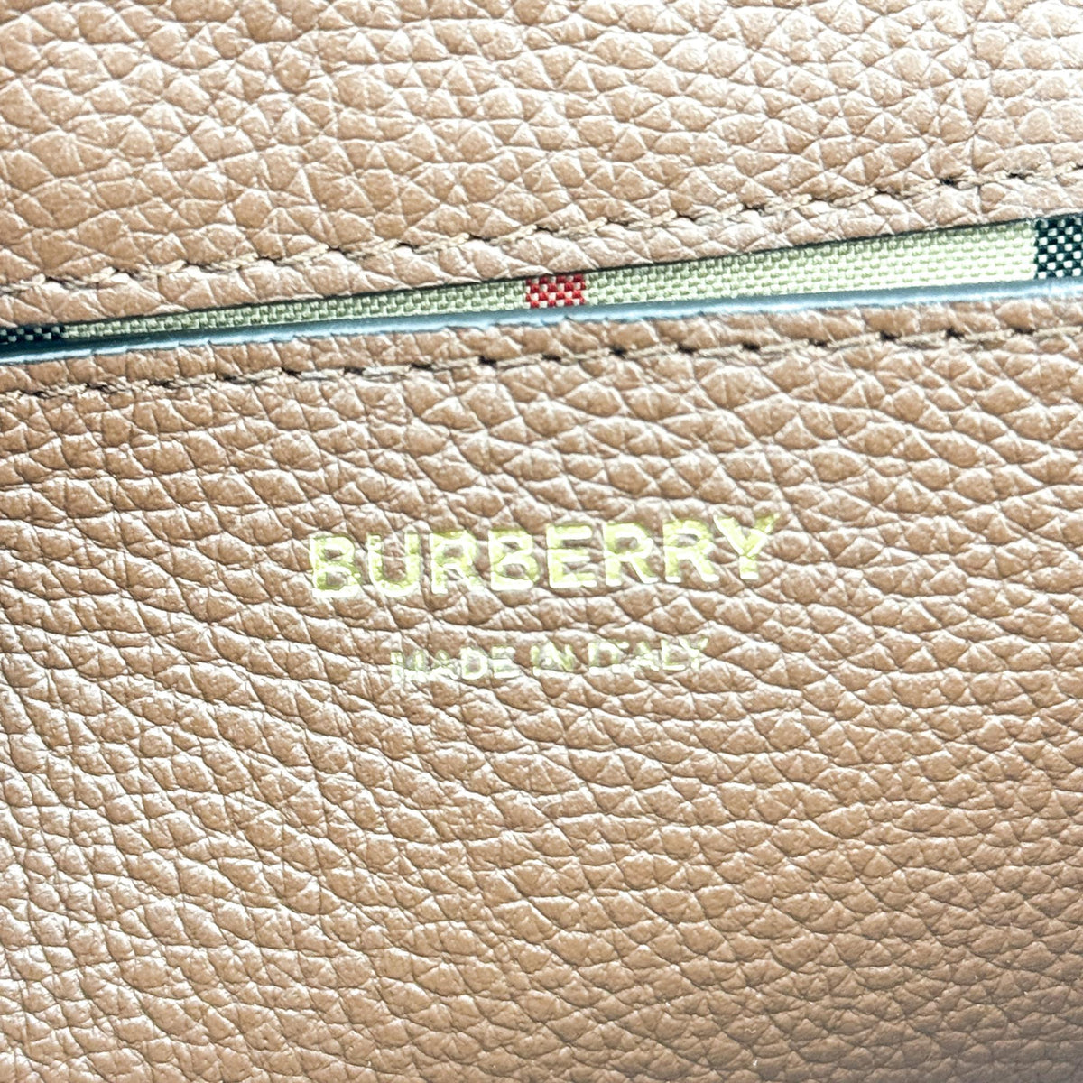 Burberry Vintage Check Leather Notebook Crossbody Bag Brown