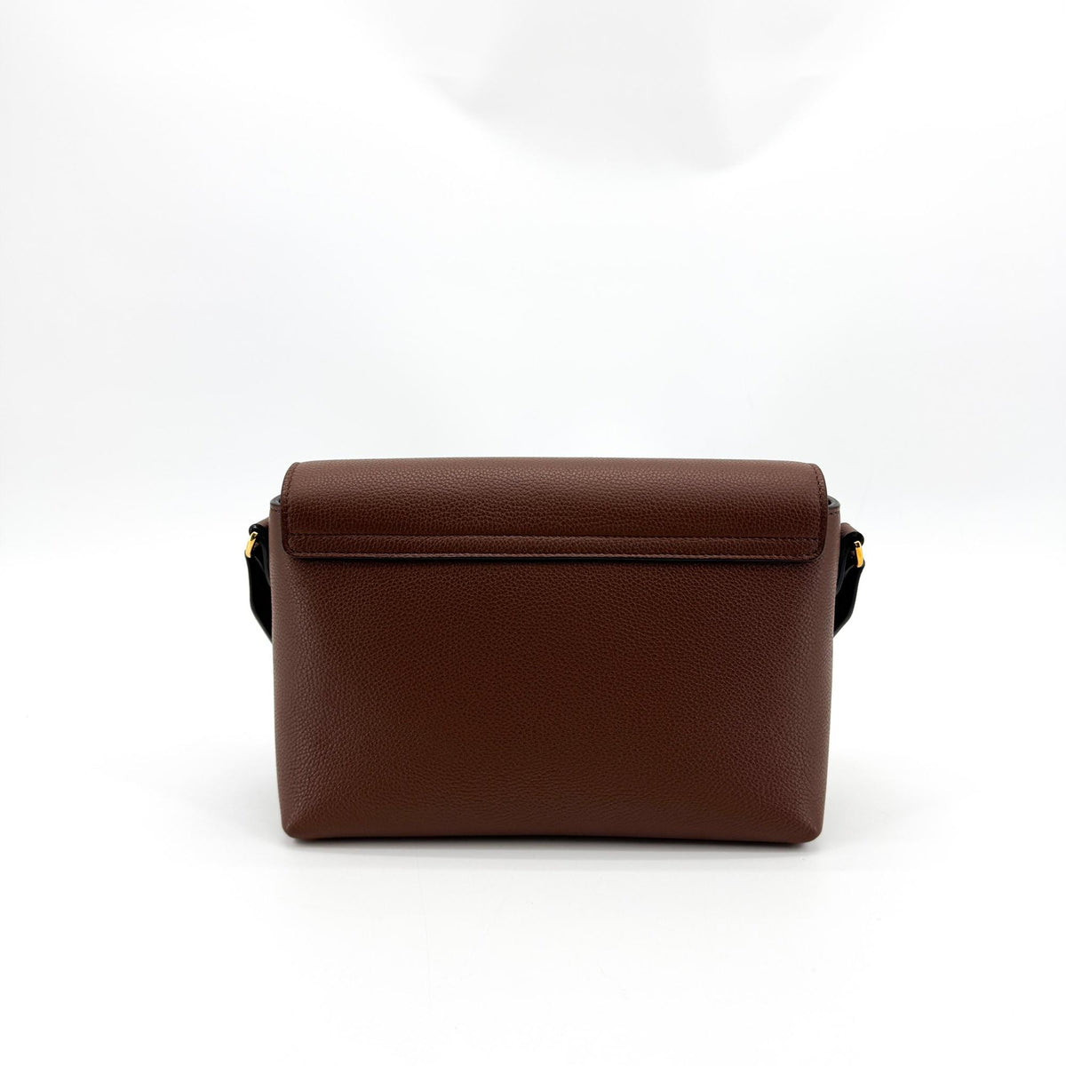 Burberry Vintage Check Leather Notebook Crossbody Bag Brown
