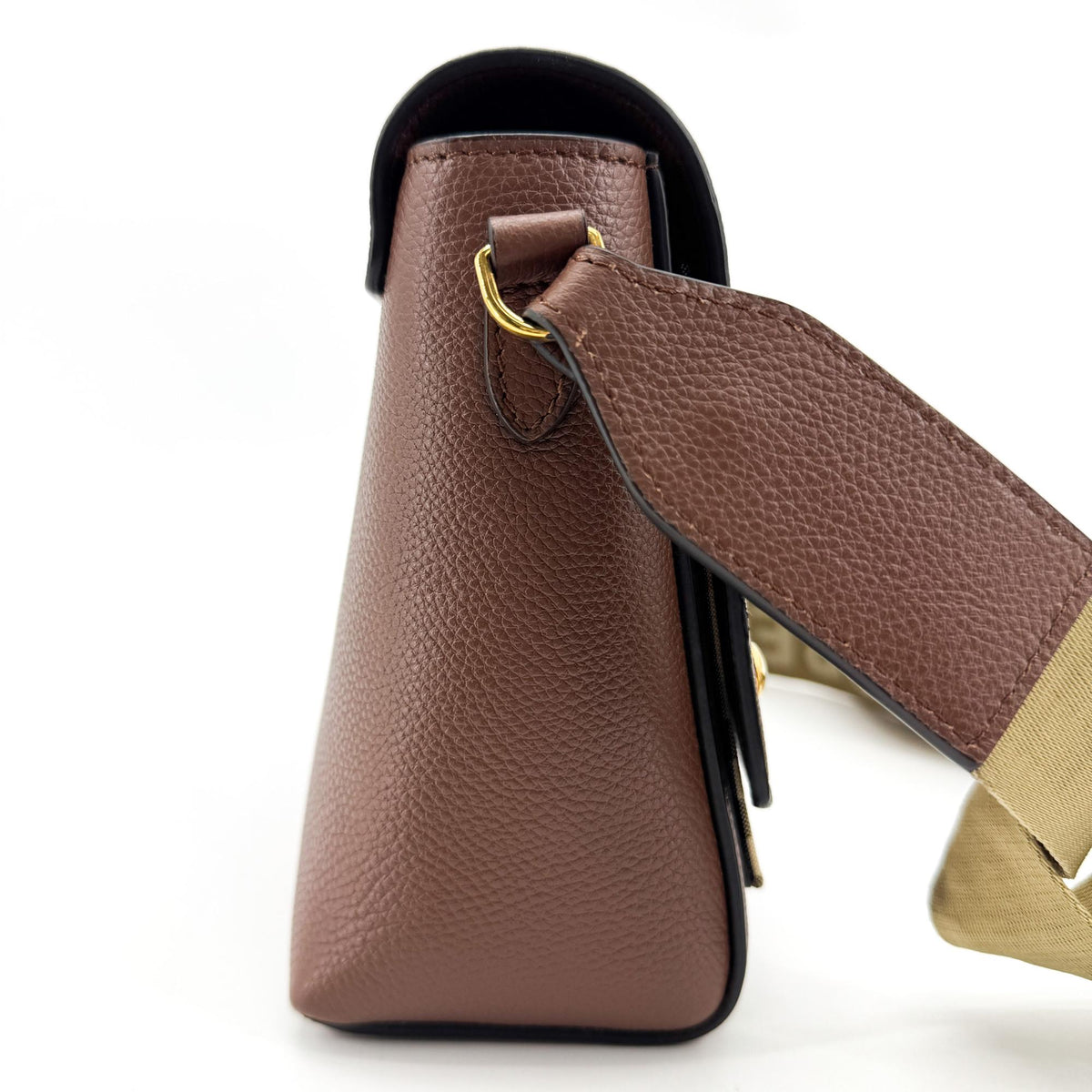 Burberry Vintage Check Leather Notebook Crossbody Bag Brown