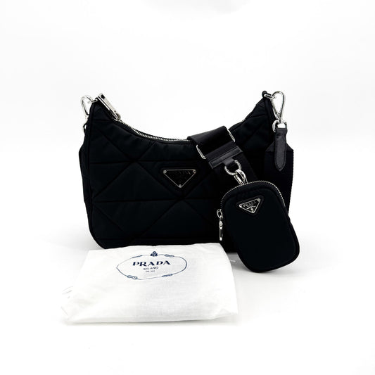 Prada Re-Edition 2005 Quilted Re-Nylon Padded Crossbody Bag Black