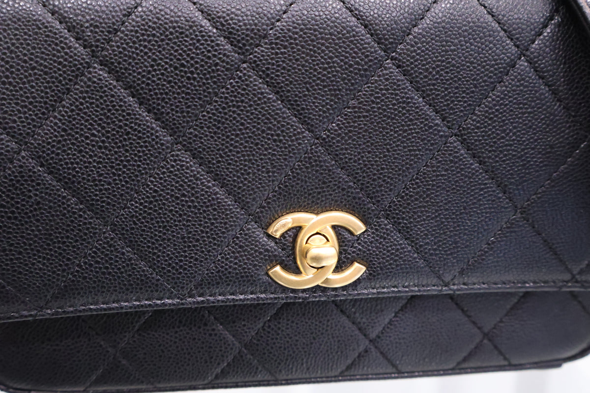 Gold Handle Chain Strap Shoulder Bag AS5612