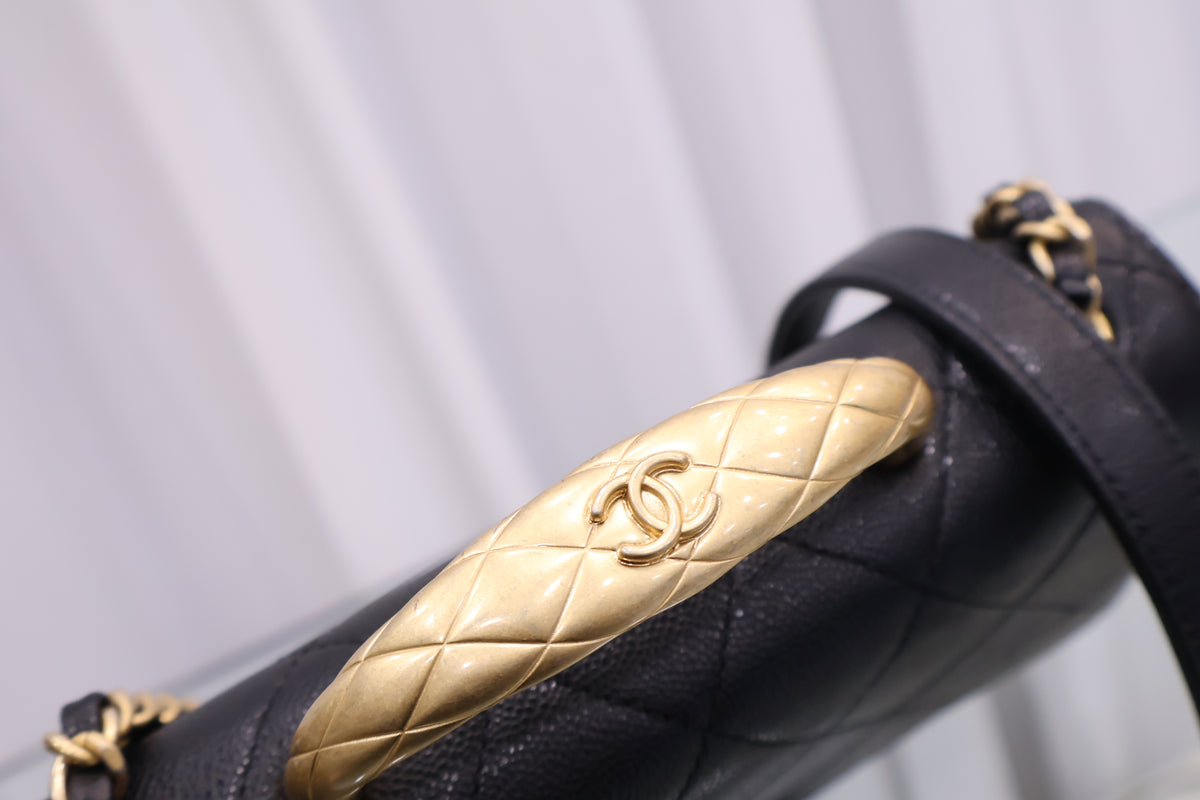 Gold Handle Chain Strap Shoulder Bag AS5612