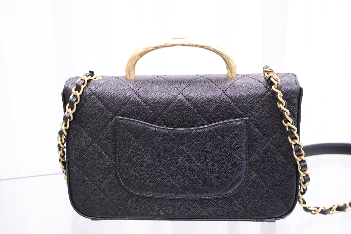 Gold Handle Chain Strap Shoulder Bag AS5612