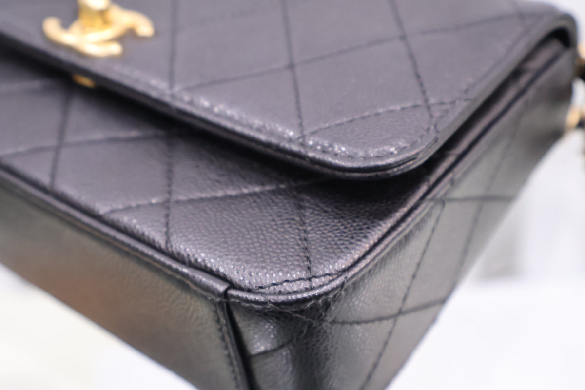 Gold Handle Chain Strap Shoulder Bag AS5612