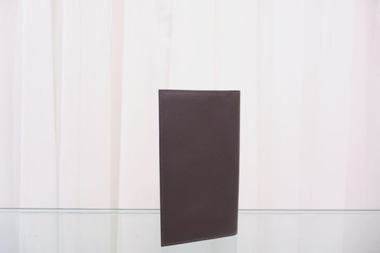 Citizen Twill Silk-in Long Wallet Dark Chocolate Brown