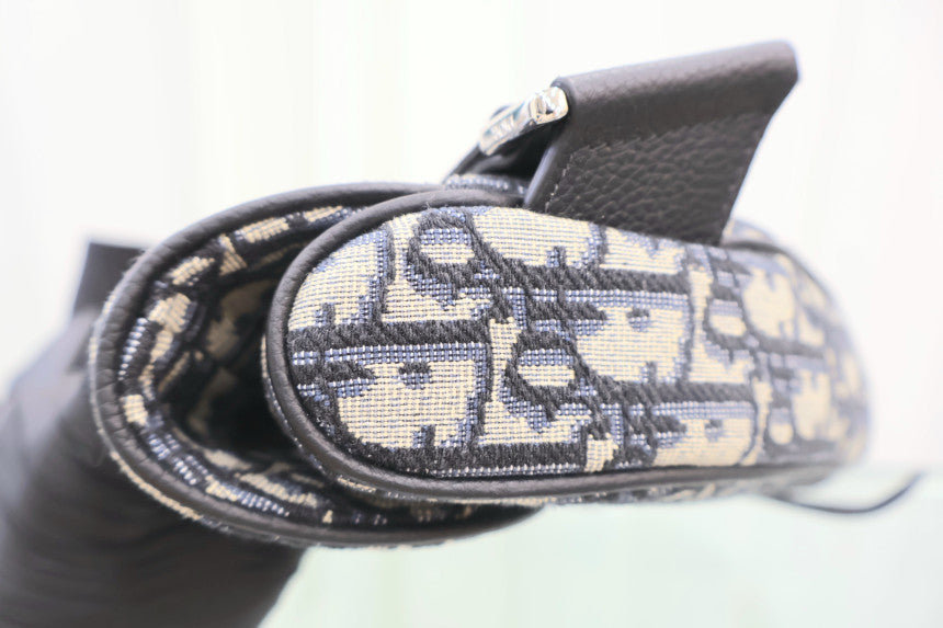 Oblique Jacquard Saddle Shoulder Bag 1ADPO093YKY H28E