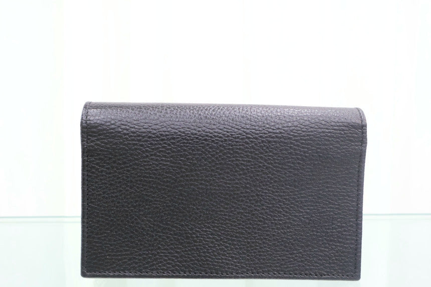 Interlocking GG Chain Mini Cross Shoulder Bag Black 615523