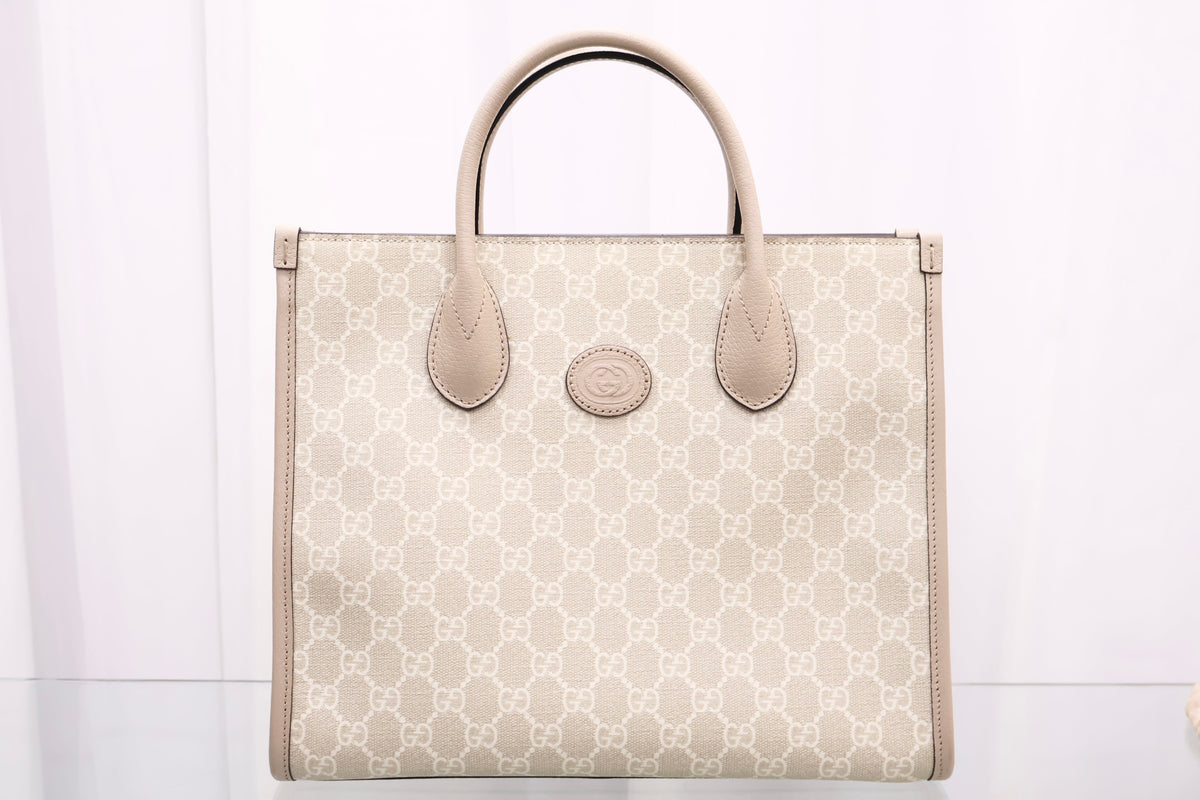 Interlocking GG Small Tote Shoulder Bag 659983
