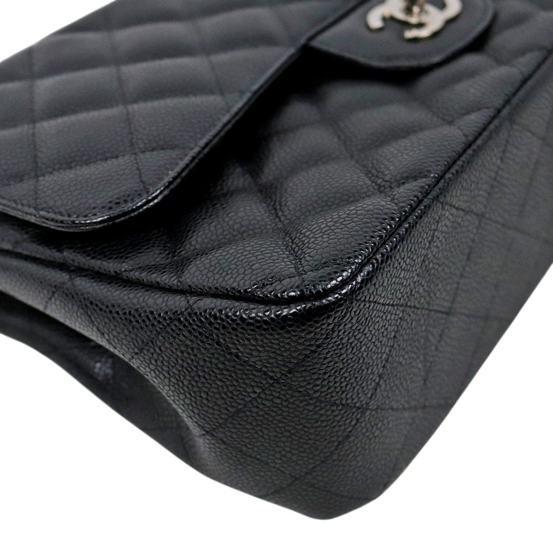Chanel Black Large Caviar Classic Bag with Double Flap